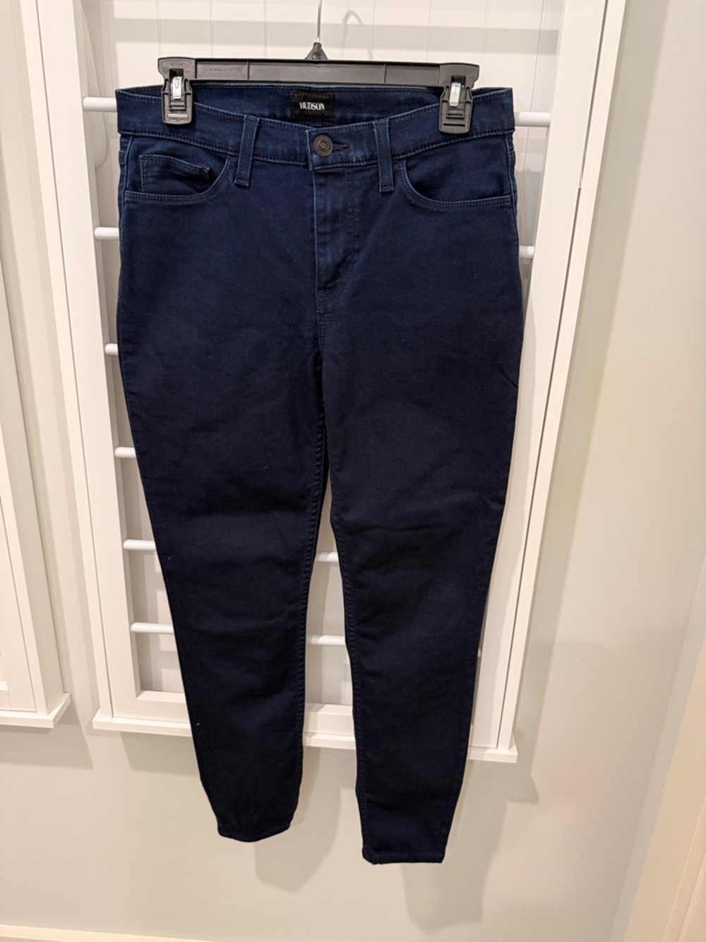 Hudson Jeans Dark Rinse MidRise Natalie Super Skinny Jeans Ankle